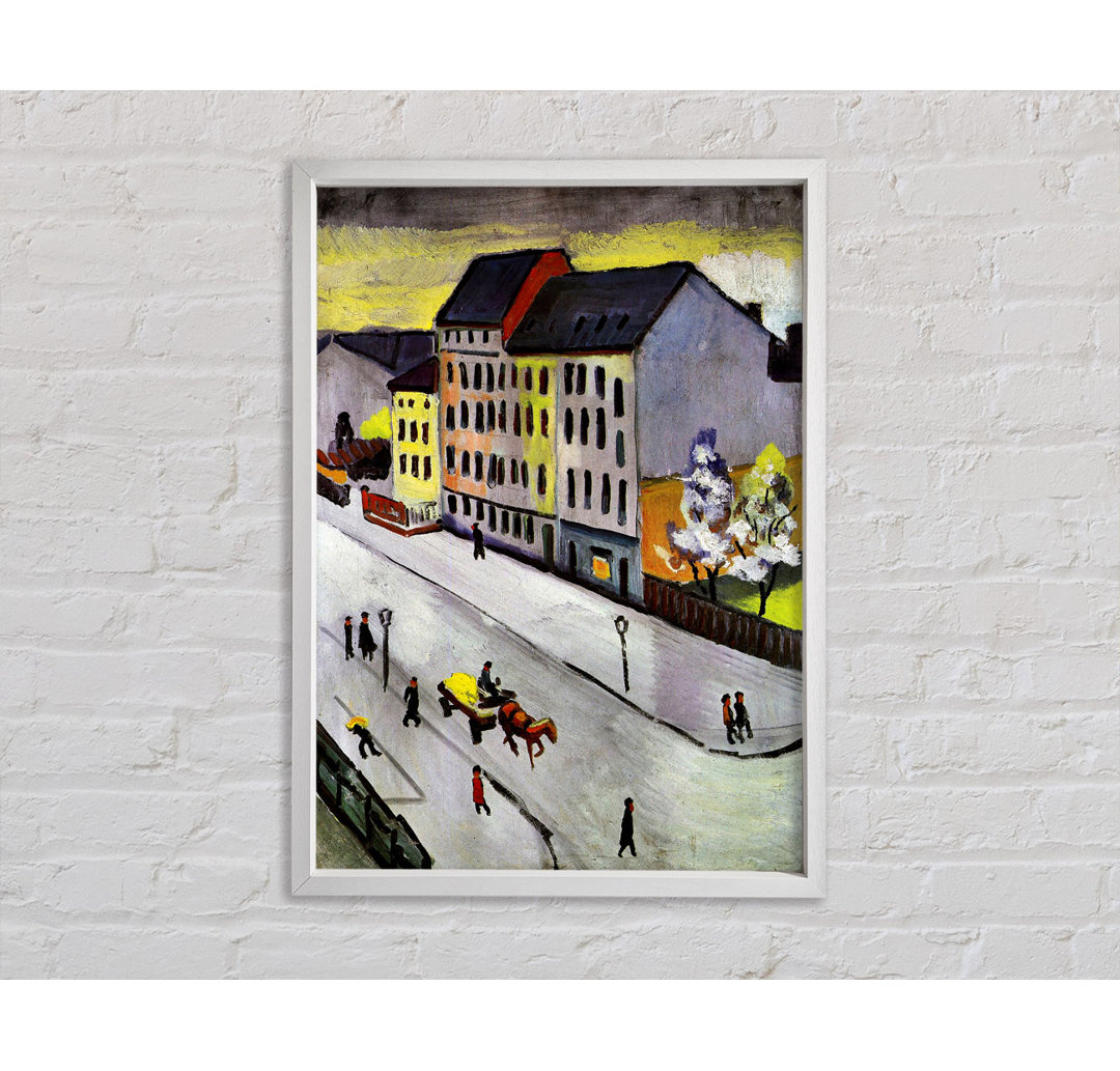 August Macke Street In Grey - Einzelner Bilderrahmen Kunstdrucke auf Leinwand