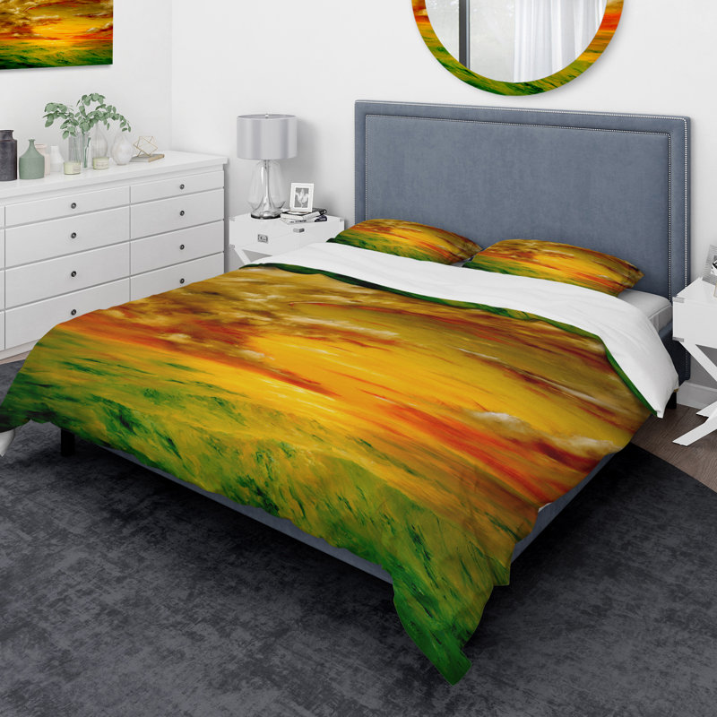 Ensemble de housse de couette designart santa rosa california, Housse simple + 1 taie décorative