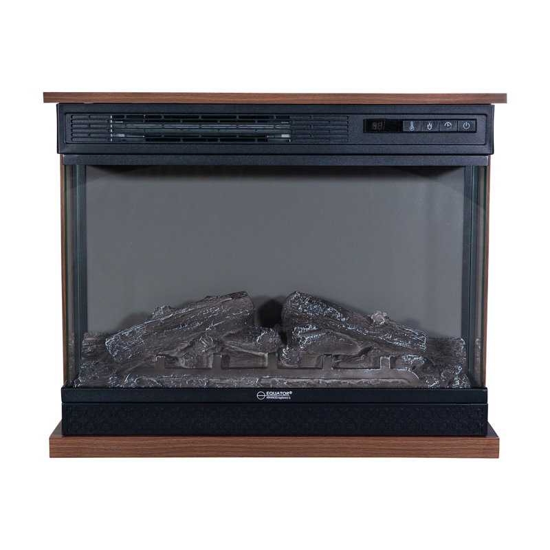 Equator 26" Freestanding Portable Fireplace Only Heat or 7 Color LED Remote 110V