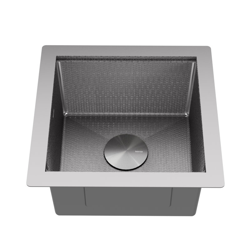 Karran Matrix 17" Undermount Workstation 16 Gauge Single Bowl Stainless Steel Sink with Accessories