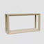 Console rectangulaire en placage de bois massif de 60 pouces avec beaucoup de rangement, idéale pour l'entrée et le salon, finition chêne délavé-1273006593