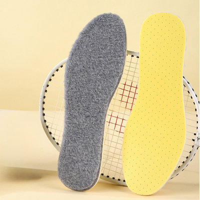 woo l Insole Thermal Wool Insoles with Airflow Vents High Resilience Warm Cushion for Winter Boots Hiking Shoes Cold Weather Protection