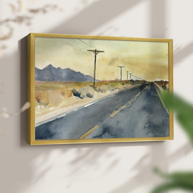 Déserté autoroute II - reproduction encadrée - réarmable, H 22 po x l 28 po