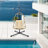 Swing Egg Chair With Stand, Indoor Outdoor Basket Hanging Chair, 4 - Point Support, Aging , Soft Cushions, Ideal For ' Leisure Time C Type Bracket, Cushion, Pillow And Special Cup Holder, 350lbs
