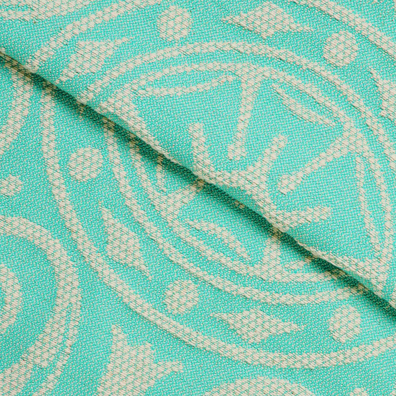 Turquoise Cotton Blend Medallion Full Bedspread Set