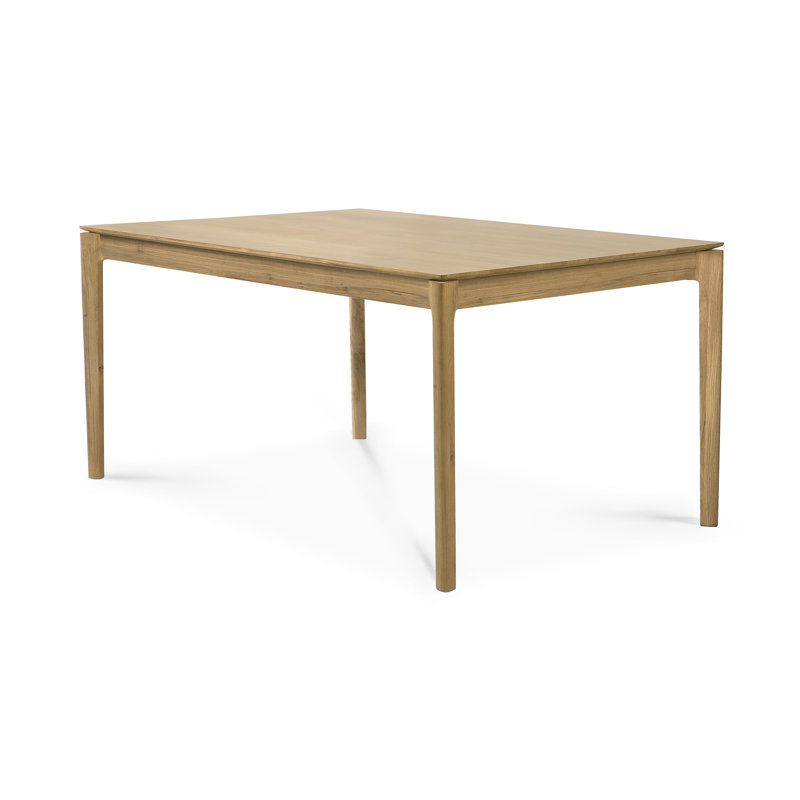 Bok Solid Wood Dining Table, Varnished Oak, 30"H x 79"L x 37.5"W