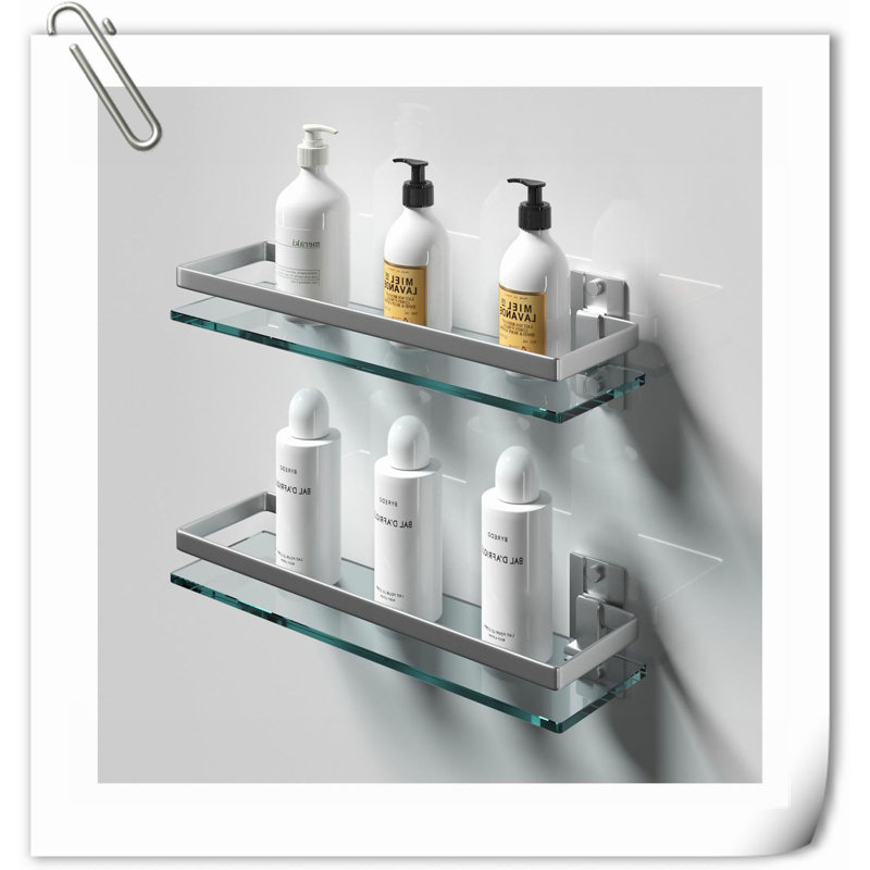 Tablette de douche murale Phaith, Argent