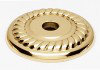 Traditional Metal Knob Backplate, Polished Brass