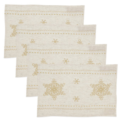 Natal Collection Polyester No Pattern Rectangle Placemat