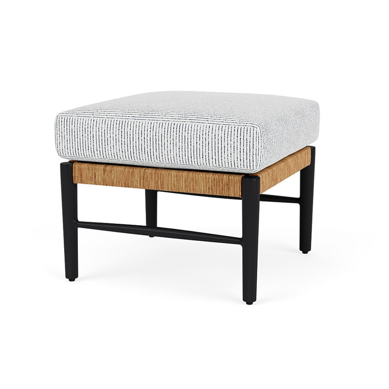 Galloway Outdoor Ottoman, Burson Indigo