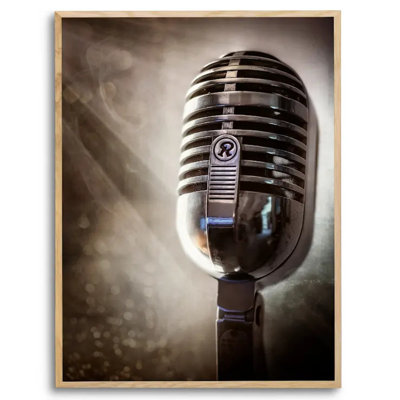 Smoky Vintage Microphone Print by Scott Norris
