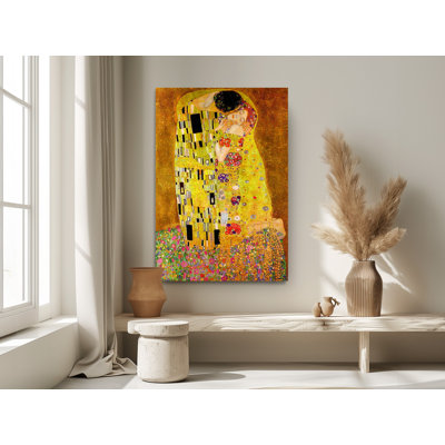 The Kiss By Gustav Klimt - Modern Elegant Decor Wall Art - Canvas Prints -  Masterpiece Reproduction