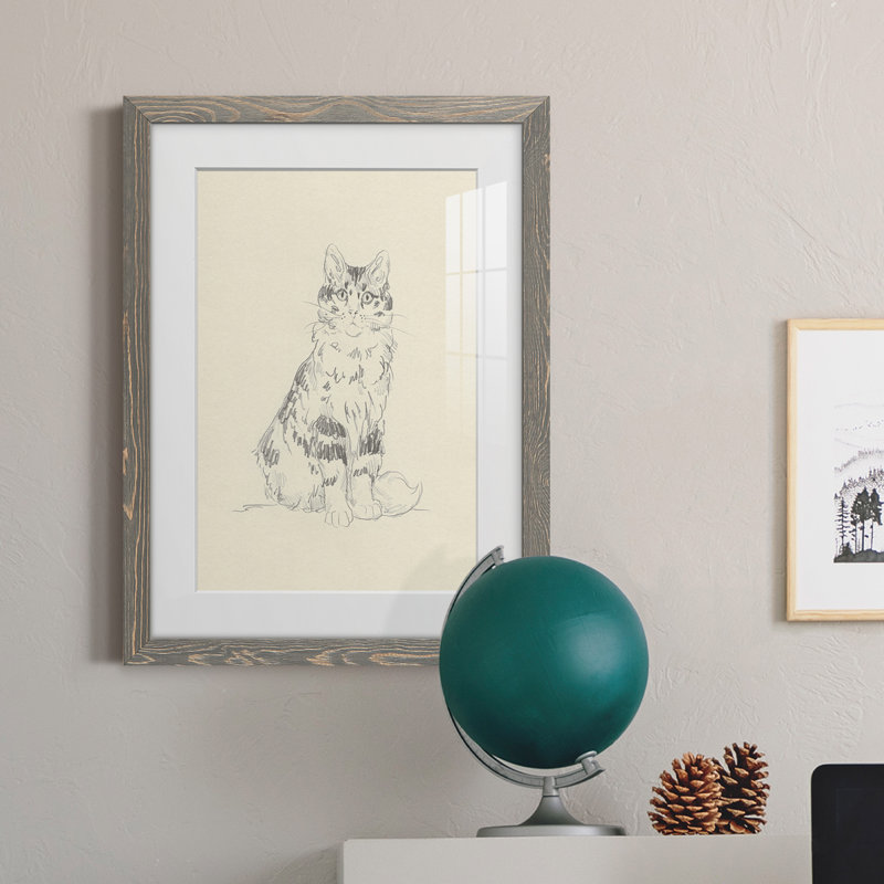 " House Cat III ", Grey, 32" H x 23" W x 1" D