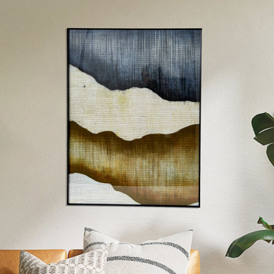 Abstract Watercolor Print in Metal Frame