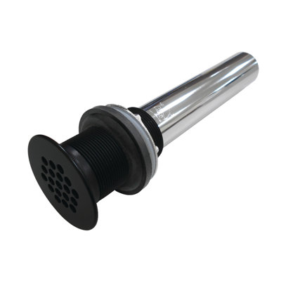 Kingston Brass Trimscape Brass Grid Bathroom Sink Drain with Overflow, 17 Gauge