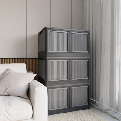 4 Tier Plastic Stackable Storage Organizer