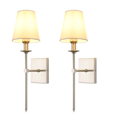 Ensemble de 2 appliques murales en fer à intensité variable