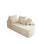 Canapé-lit 78,5 pouces en velours côtelé semi-circulaire 2 en 1, avec coussin pour le cou et cinq coussins décoratifs dans le salon-59625626-59625631