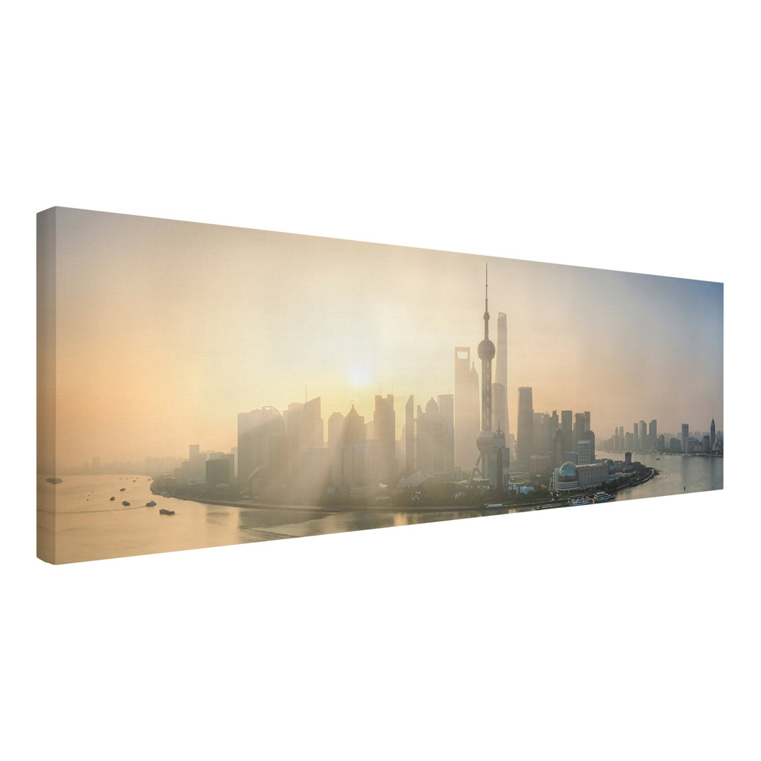 Leinwandbild Pudong Bei Sonnenaufgang von Jan Becke