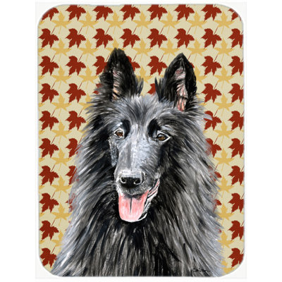 East Urban Home Belgian Sheepdog Portrait Glass Cutting Board