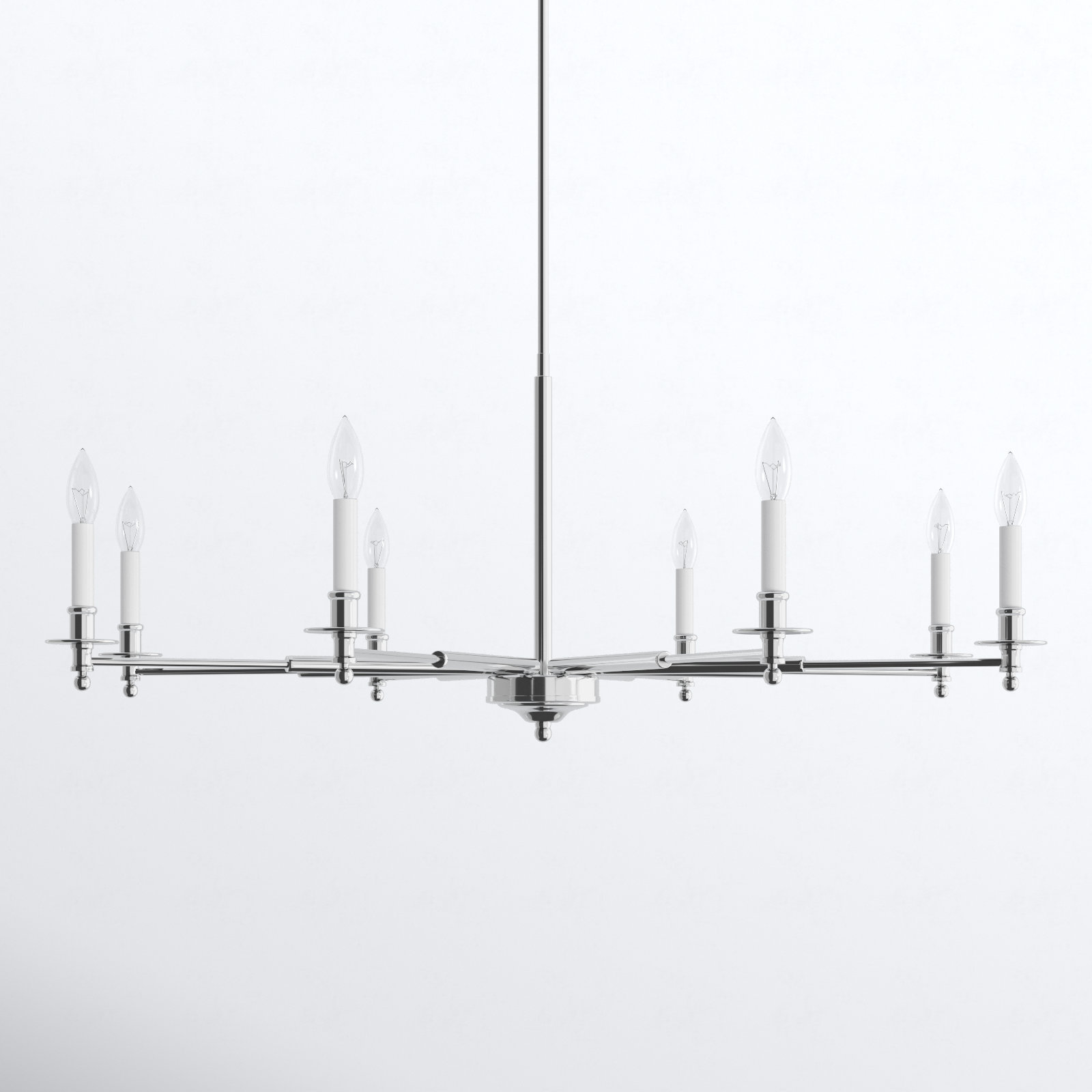 Perle 8-Light Chandelier, Polished Nickel