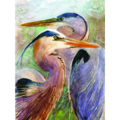 Blue Heron Duet - Impression sur toile tendue