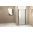 24"X 72" Pivot Shower Door, Matte Black Aluminum Frame, Half Frame ,1/4"(6Mm) Tempered Glass Explosion Proof Film-121957777