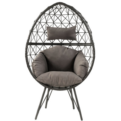 Méridienne Cool Patio avec rembourrage de siège - Gris et noir
