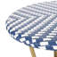 Mobilier d'extérieur français, aluminium, bleu marine et blanc, style patio en aluminium, avec finition,