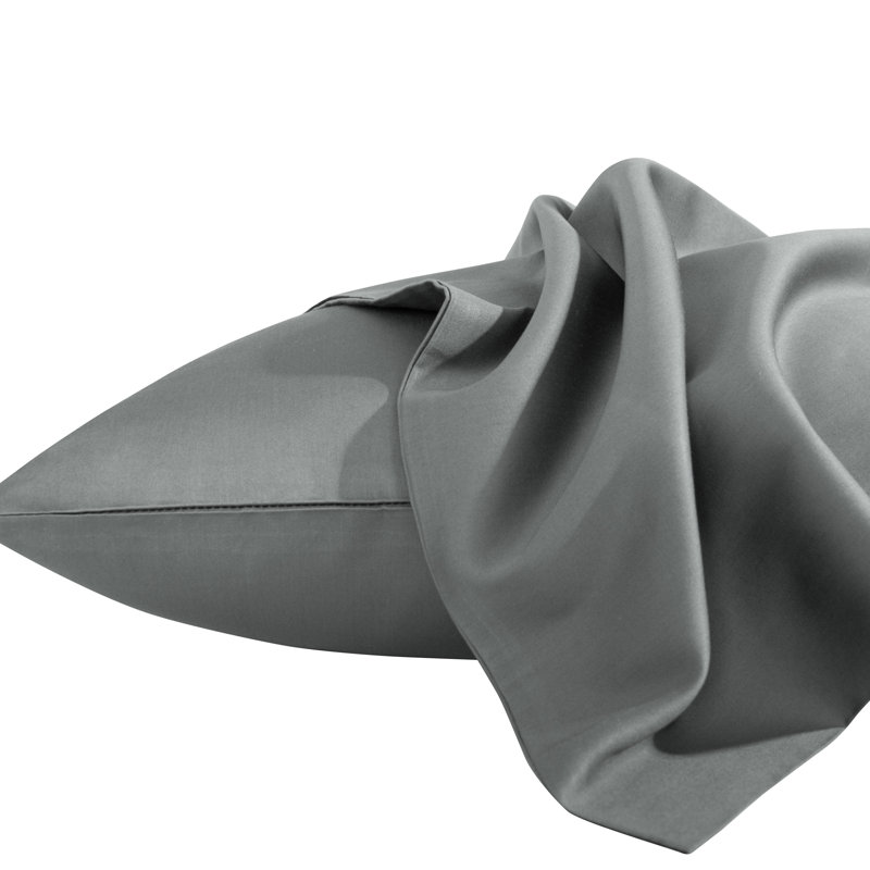 Taies d'oreiller égyptiennes en coton de qualité égyptienne, taies d'oreiller en satin de coton à densité de tissage 500 fils avec fermeture à enveloppe - NTBAY