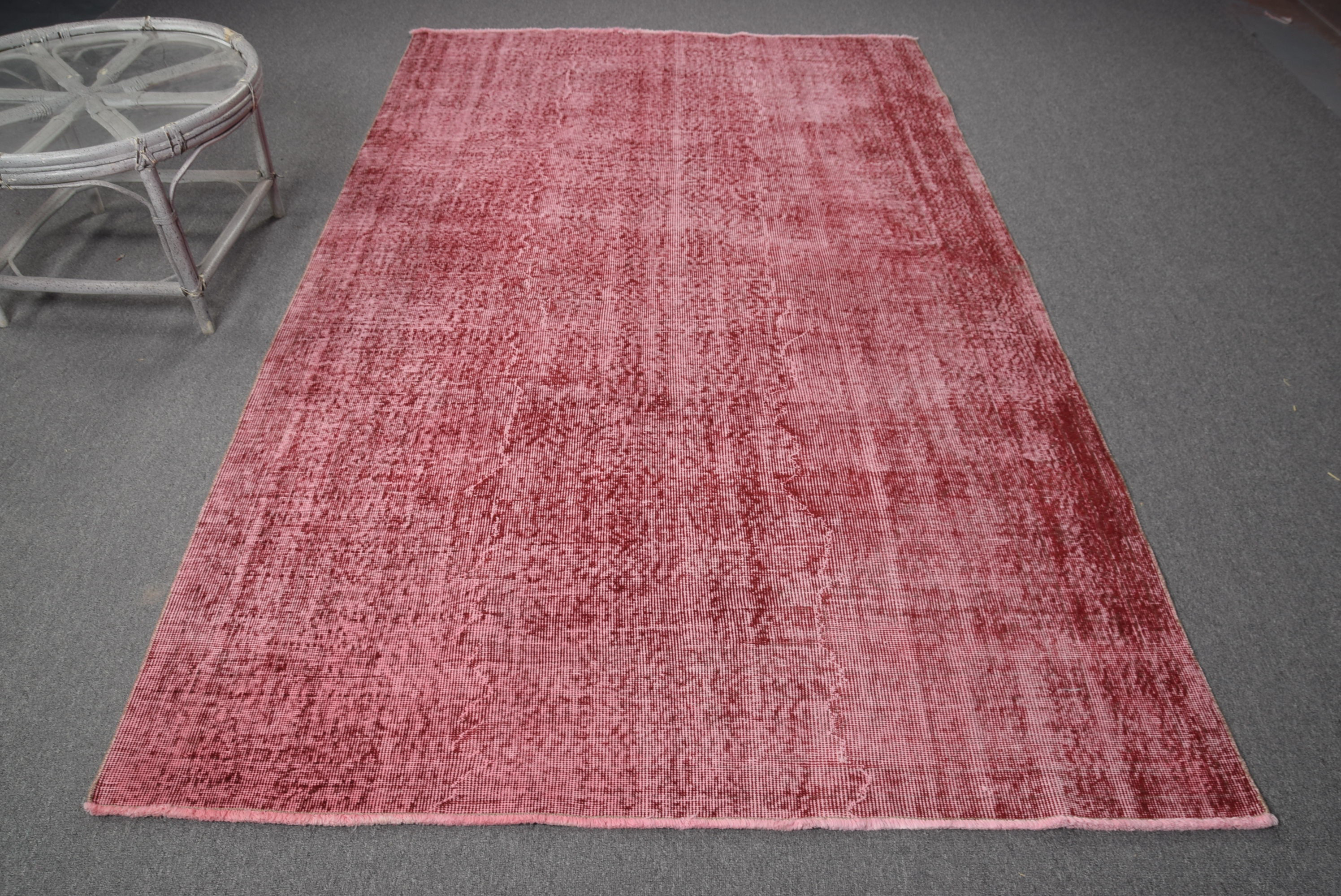 Large Red Loop Wool Rug Bungalow Rose Large Vintage Overdyed Turkish Wool Rug in Vibrant Red ...