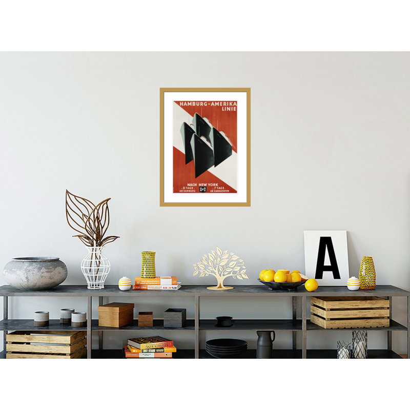 Affiche «Hamburg» par Henning Koeke, impression giclée encadrée, H 29,5 po x l 22,46 po