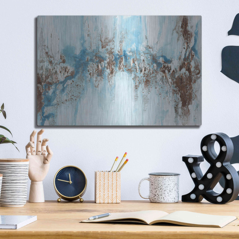 Art mural en métal Orren Ellis «Copper Pail» par Kamdon Kreations, H 12 po x l 16 po