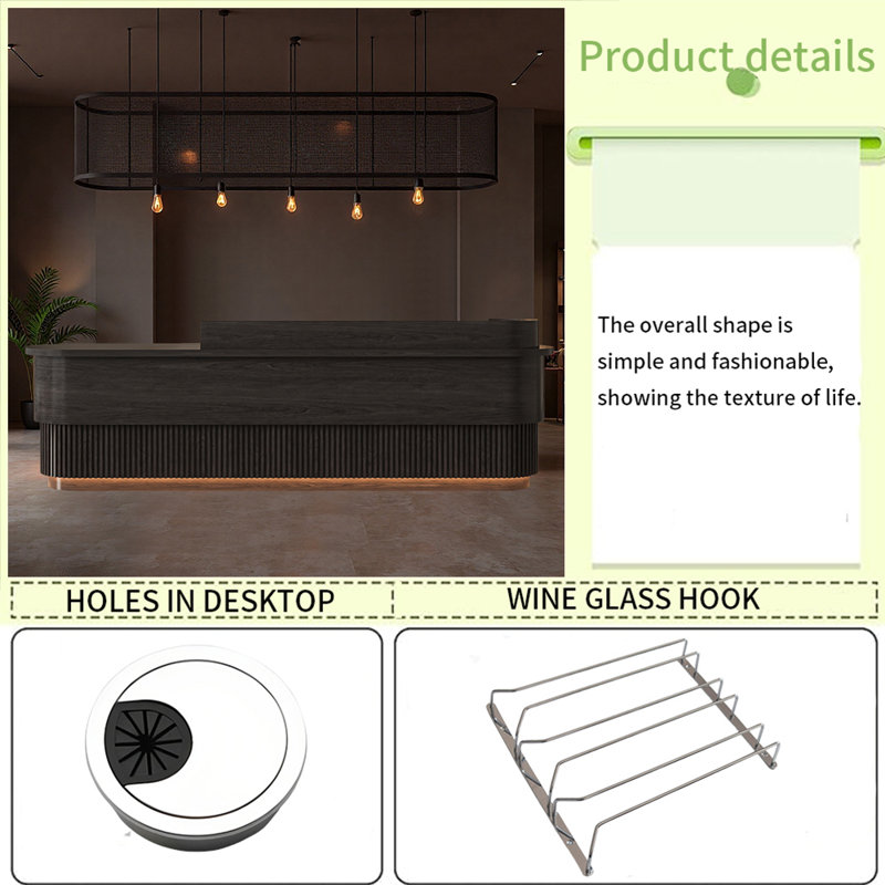 Classic Lounge Liverpool with Lockable Drawers, Open Storage, Wine Glass Hooks, and Wine Storage Cubbies – No Assembly Required