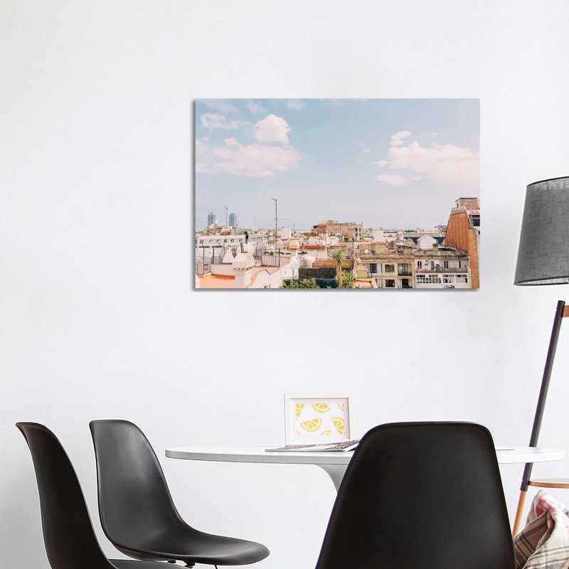 Barcelona Rooftops by Bethany Young - Print on Canvas, Wrapped Canvas, 66.04cm H x 101.6cm W x 1.91cm D