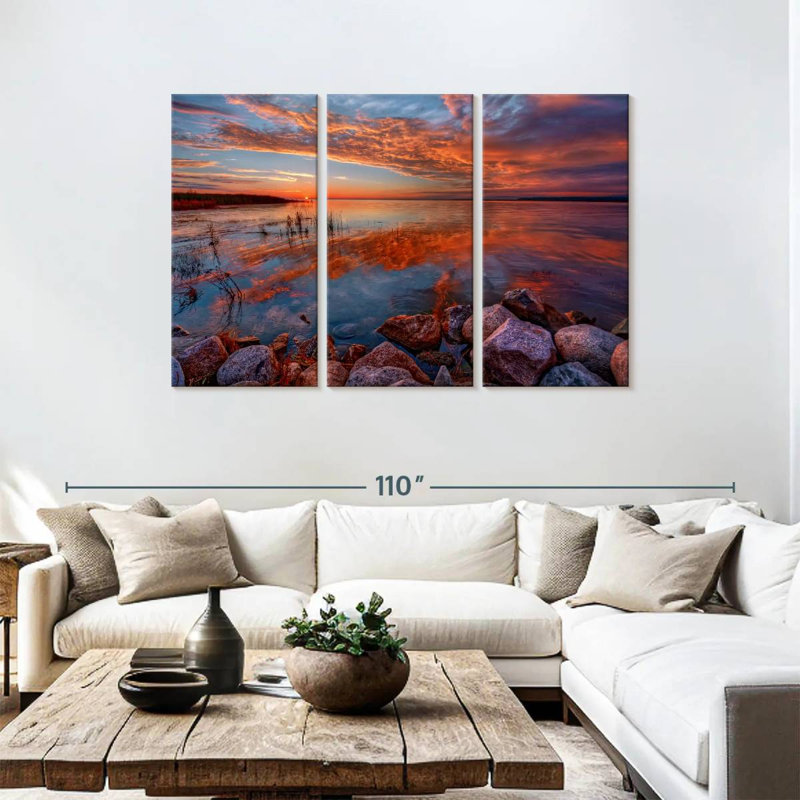Alvord Rocky Shores Sunrise, H 48 po x l 74 po