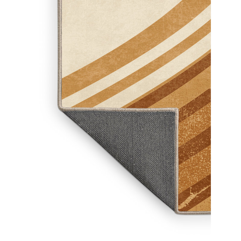 Tapis à rayures moelleux moelleux et moderne à motif de serpent Adwies Sidewinder, 2 pi x 3 pi