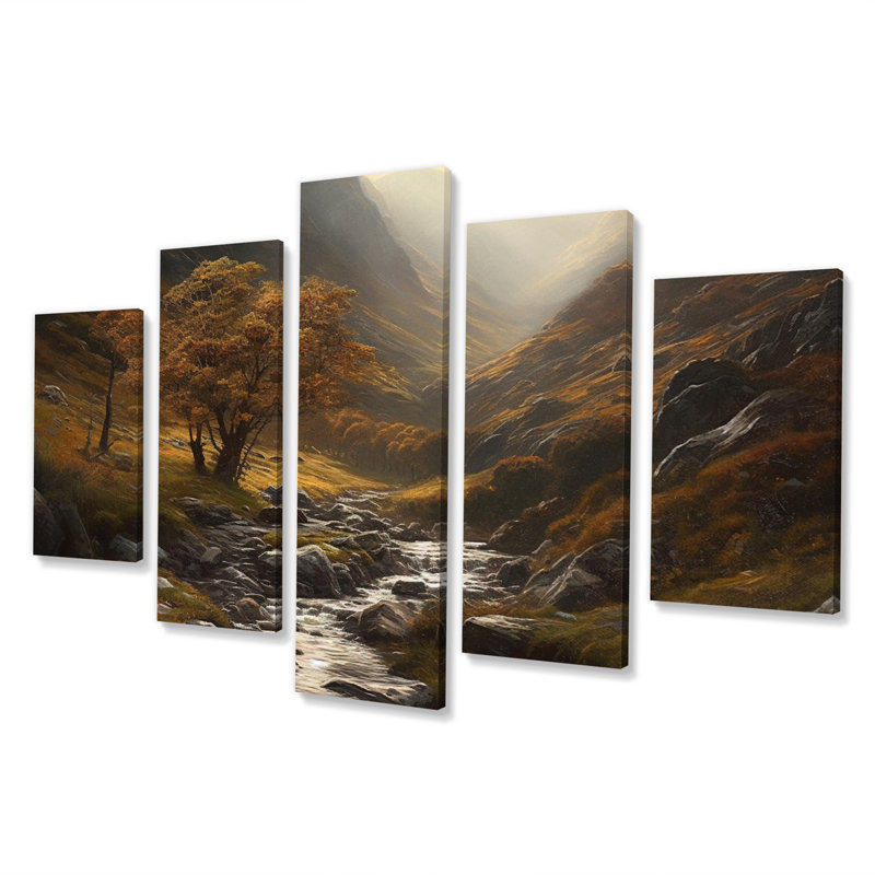 Haidon - Countryside Wall Art Print - 5 Panels