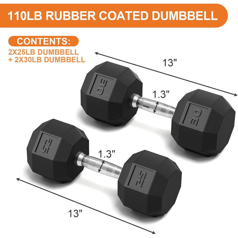 Ensemble de poids Hex PVC Haltère, plusieurs paires de tailles pour l'entraînement en force, la musculation et l'entraînement à domicile