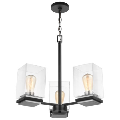 Lustre linéaire moderne Spoutnik à 3 lumières Dubberly