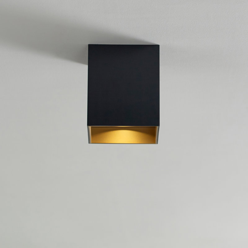 Exo 1 - Light LED Flush Mount, 2700K, Matte Black/Gold Haze