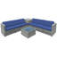 Ensemble de conversation modulaire en rotin avec coussins 8 pièces Burand-422121594