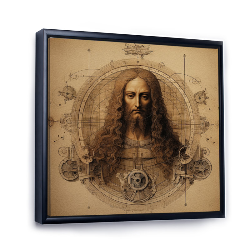 Vinatge, chef-d'œuvre I sur toile, H 36 po x l 36 po x P 1,5 po, Cadre flottant noir