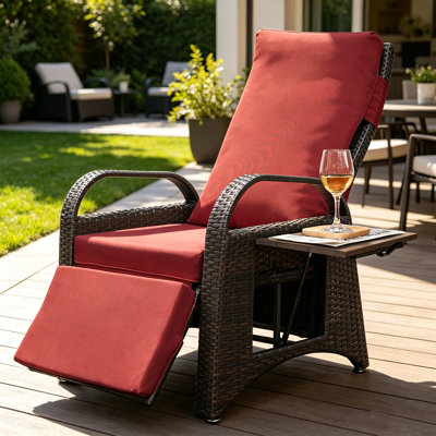 Sahiba Outdoor Recliner Patio Chair with Cushion