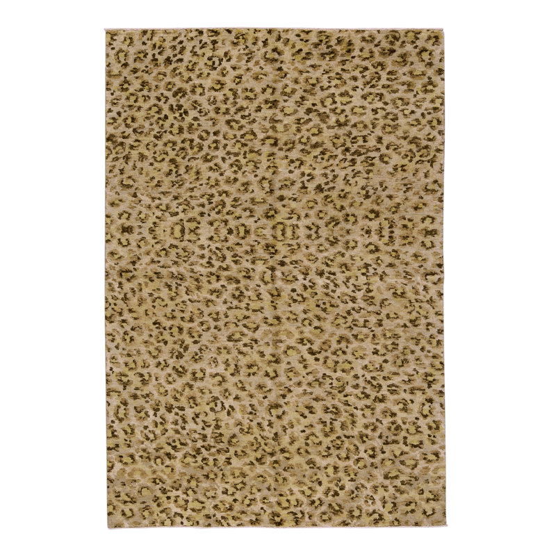 Tapis léopard de haute qualité noué à la main