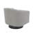 Applewold Upholstered Light Gray Cotton Blend Swivel Barrel Chair with Solid Wood Base-1684772858
