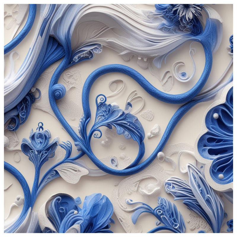 Couvertures bleues à fleurs, 50in W x 60in H