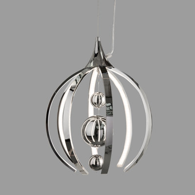 Alyce 5 - Light Geometric Mirror Ball LED Pendant