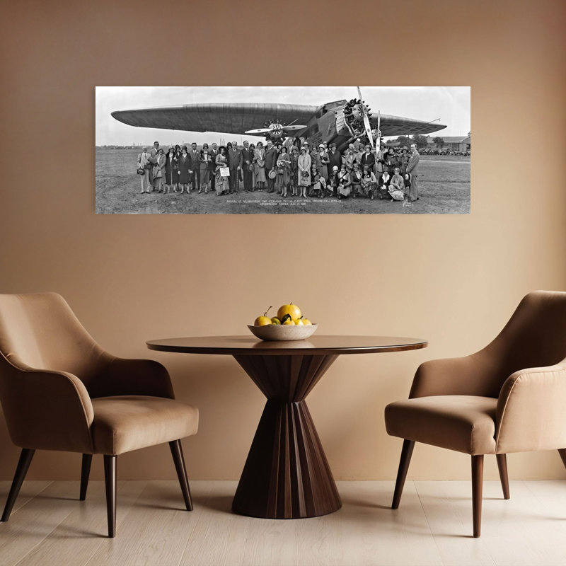Amelia Earhart's Arrival In Washington The Feminine Flying Fleet From Philadelphia Club Of Advertising Women May 17 1930 by Fred Schutz - Wrapped Canvas Panoramic Print