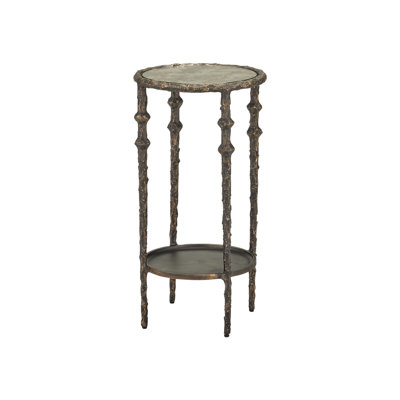 Spalzato Glass Pedestal End Table